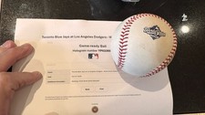 2025 World Series Game 3 Mlb Holo Game Ready Ball Ohtani Record 9 X’s On Base