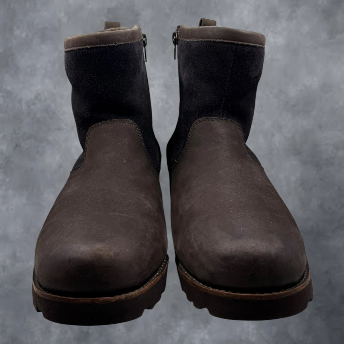 UGG Brown and Gray Shearling-Lined Waterproof Duck Boots ugg • cecile waterproof duck boot | Mercari main image 2