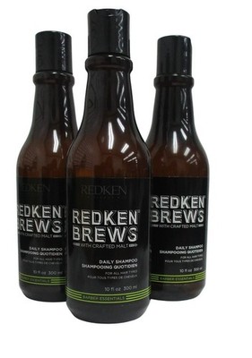Redken Brews For Men Daily Shampoo, 10 oz (Pack of 3)
