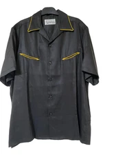 Wacko Maria (large)M  Shirt Black Yellow Stitch Western 50s Preowned