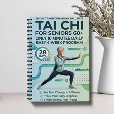 Tai Chi Practice Book for Seniors & Beginners - Spiral-Bound Daily Exercises