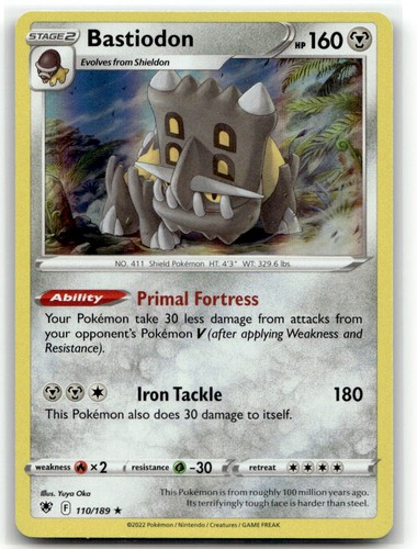 Bastiodon 110/189 Holo Rare SWSH10: Astral Radiance Pokemon EN Holofoil NM