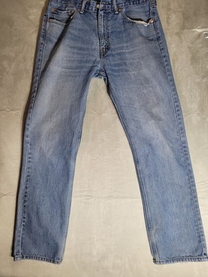 Levis 505 Jeans Men's W36xL34 Mild Distressing At Pockets
