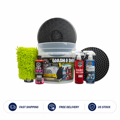 Chemical Guys Professional Wash & Shine Car Cleaning Kit (7 Essential Products)