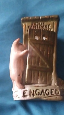 Porcelain Pig Figurine 'Engaged' Made in Germany Collectible