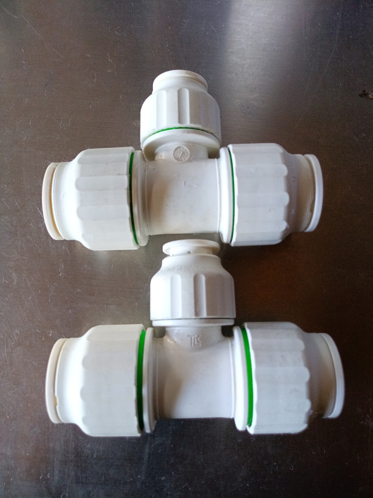 2Pk of Speedfit Push 22-22-15mm Tee's
