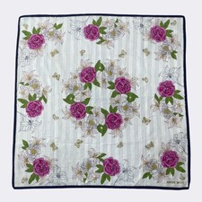 Vintage Hanae Mori Handkerchief Neckerchief Bandana Pocket Square Gift