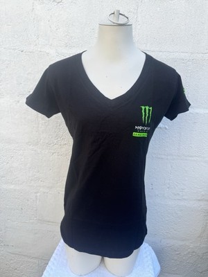 NEW! Monster Energy Zero Sugar Womens Black V Neck Tee SIZE LARGE