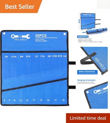 Lightweight Portable Heavy Duty 20-Pocket Tool Storage Bag - Ideal for Mechanics