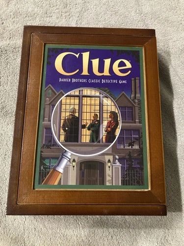 Clue Vintage Game – Wooden Bookshelf Edition – Parker Brothers/Hasbro – As is
