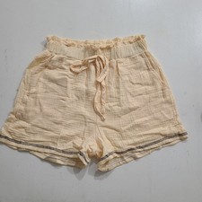 Womens Sz Small - Peach Lightweight Elastic Waist Shorts Casual