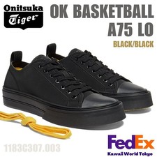 Onitsuka Tiger OK BASKETBALL A75 LO BLACK/BLACK 1183C307 003 Unisex Japan New