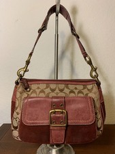 Coach Vintage Y2K Special Edition Soho Signature Suede Buckle Shoulder Bag 7063