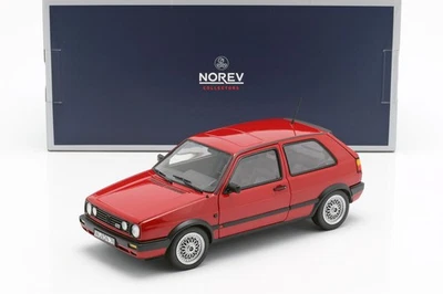 RARE Volkswagen VW Golf 2 GTI de 1990 rouge au 1/18 de NOREV 188438 - Photo 1/4