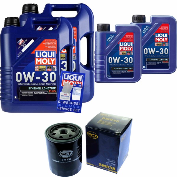 Inspektionskit Filter Liqui Moly ÖL 12L 0W-30 FüR VW Golf IV 1J1 1.6 2.0 1.8 T-image
