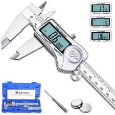 Kynup Digital Caliper, Calipers 6 Inch Measuring Tool with Stainless Steel, I...