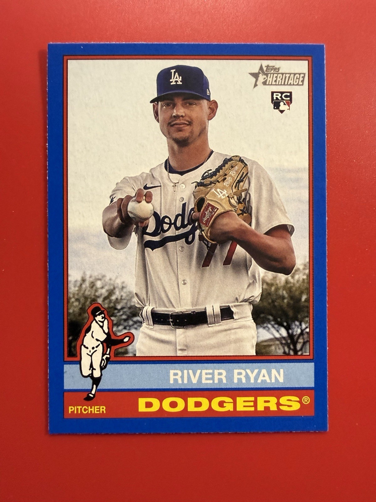 2025 Topps Heritage #45 River Ryan RC Rookie Dark Blue Border