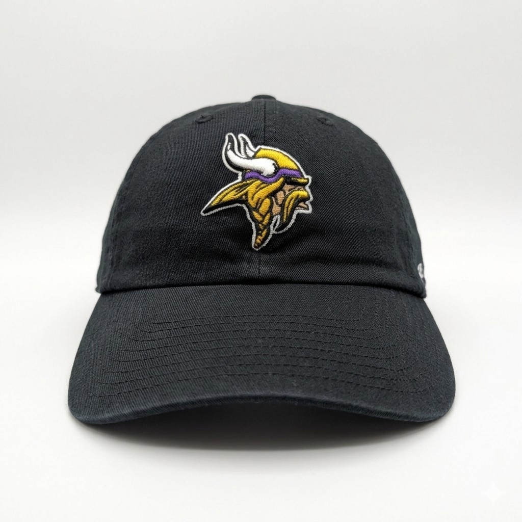 Minnesota Vikings 47 Brand Hat Cap Black Strapback NFL Football