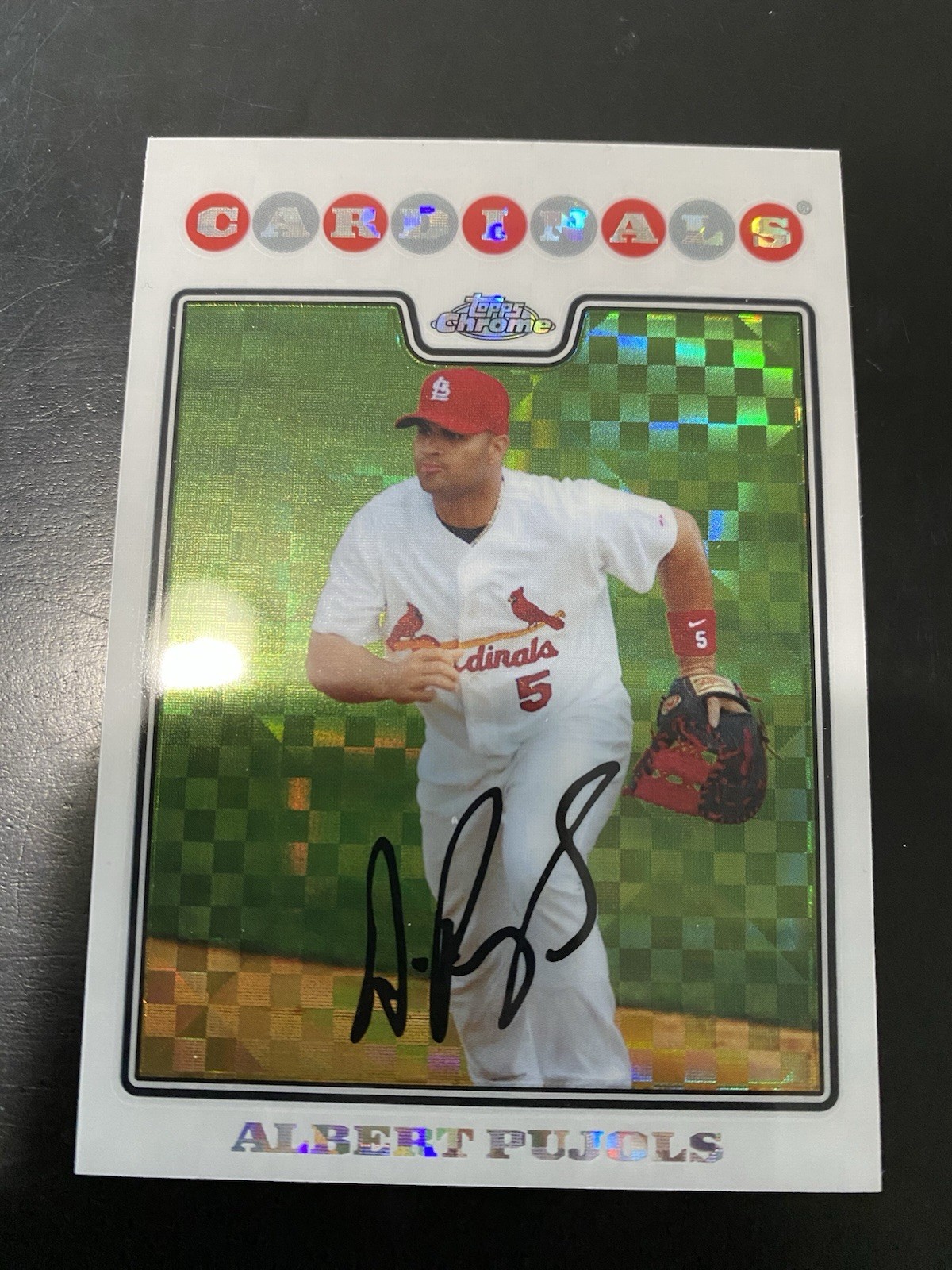 2008 topps chrome xfractor albert pujols