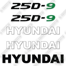 Fits Hyundai 25D-9 Decal Kit Forklift - 7 YEAR OUTDOOR 3M VINYL!