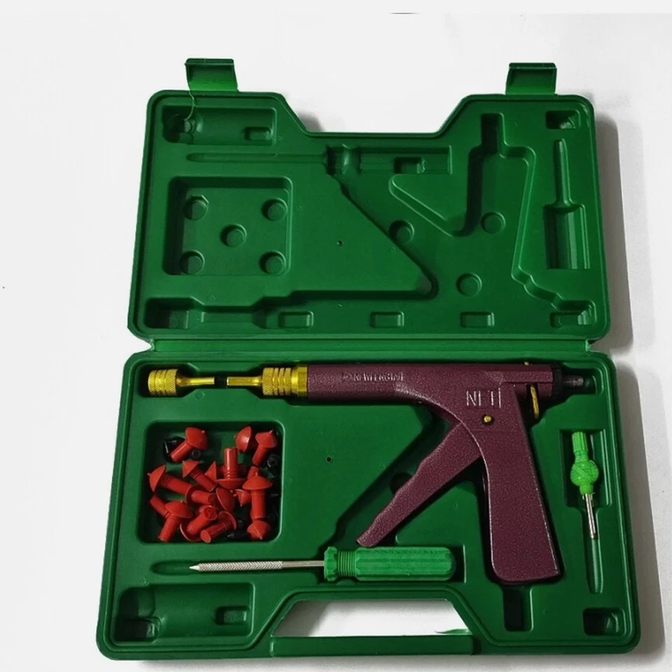 Kit de herramientas de reparación de ruedas de neumáticos de aspiradora para motocicletas pistola pulverizadora con tapón de setas 1 juego Foto 3 de 4