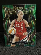 A'Ja Wilson 2025 Panini Select WNBA Green Flash Prizm #56 Las Vegas Aces