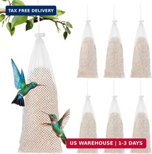 6 Pcs Finch Sock Feeder for Outdoor, Durable Thistle Seed Feeder Sacks Instant F