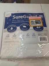 Twin SureGuard Box Spring Protector Waterproof Zippered Bed Bug Allergen Proof