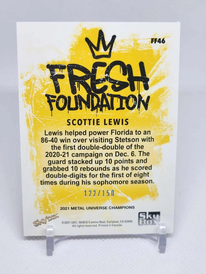 2021 Metal Universe Champions Scottie Lewis Fresh Foundation PMG Red #'D 122/150 - Image 2 of 2