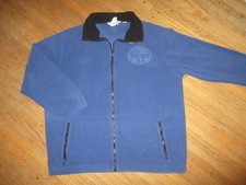 Kroger Employee Blue Fleece Jacket Coat Full Zip Unisex Work Uniform Blue LARGE