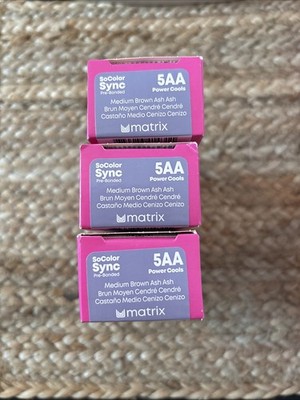 MATRIX SoColor Sync Pre-Bonded Alkaline Toner 2 Oz - 3 Pack - Shade 5AA