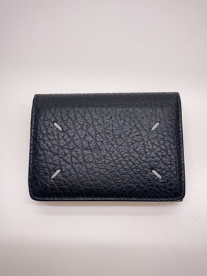 Maison Margiela Folded Wallet Trifold Grain Leather Black Maison Margiela Folded Wallet Trifold Grain Leather Black