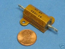 (Qty- 2)   25 WATT ~ 500 OHM RESISTOR ~ POWER RESISTOR ~ HOUSED WIREWOUND (X-2)
