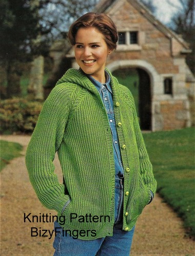 Ladies Hooded Jacket Pockets Cardigan 