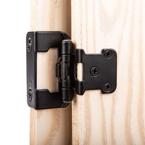 1/2" Overlay Semi Partial Wrap Kitchen Cabinet Hinges Self Closing Cabinet Hinge - Picture 8 of 18