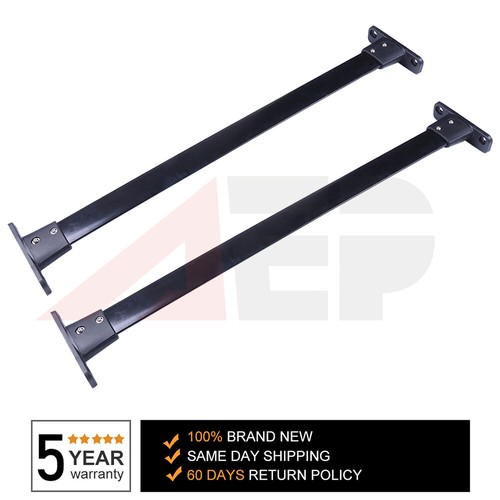 Fits For Nissan Pathfinder 05-12 Black Front Rear Roof Top Rack Cross Bar 2pcs - Picture 3 of 20