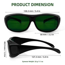 Gafas de seguridad envolventes para láser de 200 nm a 2000 nm