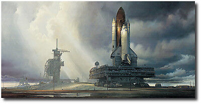 /"Lightship/" Space Shuttle Night Launch Print by Attila Hejja