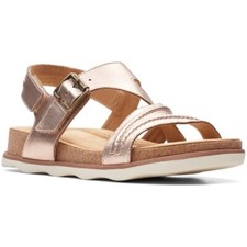 Clarks Brynn Step Womens Sandal Rose Gold Leather US Size 10 M
