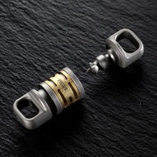 Titanium Brass Quick Release Swivel Keychain Round Carabiner Clip Key Chain Ring