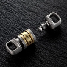 Titanium Brass Quick Release Swivel Keychain Round Carabiner Clip Key Chain Ring