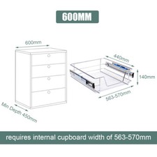 300 400 500 600mm Pull Out Wire Basket Cabinet Storage Unit for Cupboard Drawer