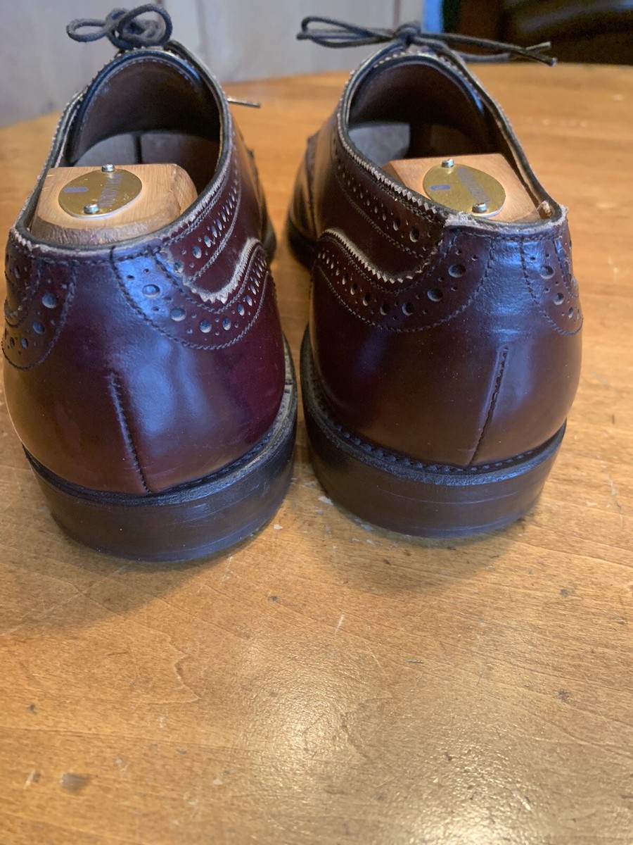 Allen Edmonds Sanford Burgundy Medalion Cap Toe Derby USA  display picture 1