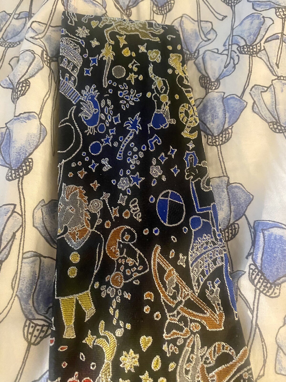 MAGIC CIRCUS PIERO GUIDI 100percent SILK TIE SETA CRAVATTA NECKTIE MADE IN ITALY Rare image 4