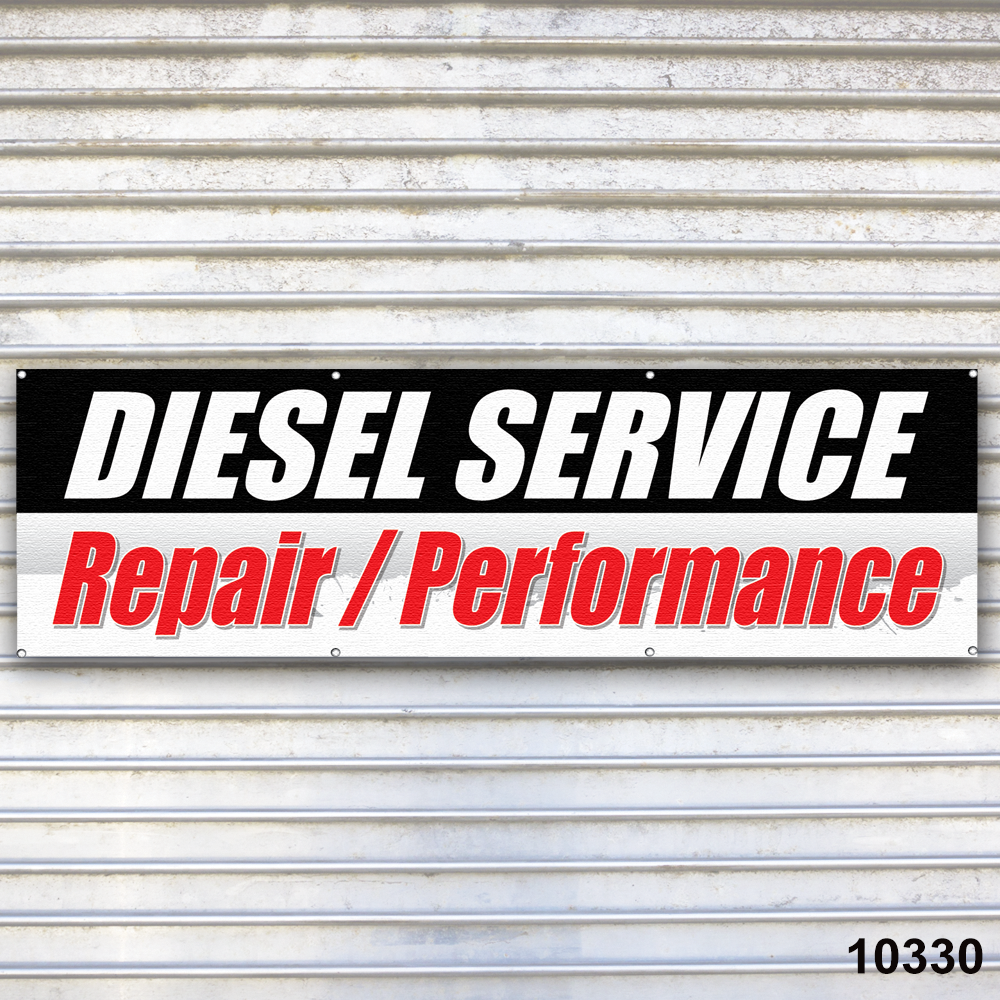 Diesel Service Repair Performance Banner Sign Tire Dealer Service Bay Garage