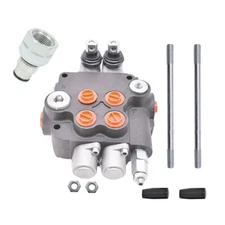 Hydraulic Control Valve 2Spool Double Acting 21GPM 3600 PSI SAE with conversion