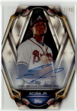 2019 Topps High Tek #PT-RA Ronald Acuña Jr. PortraiTEK Autographs /70