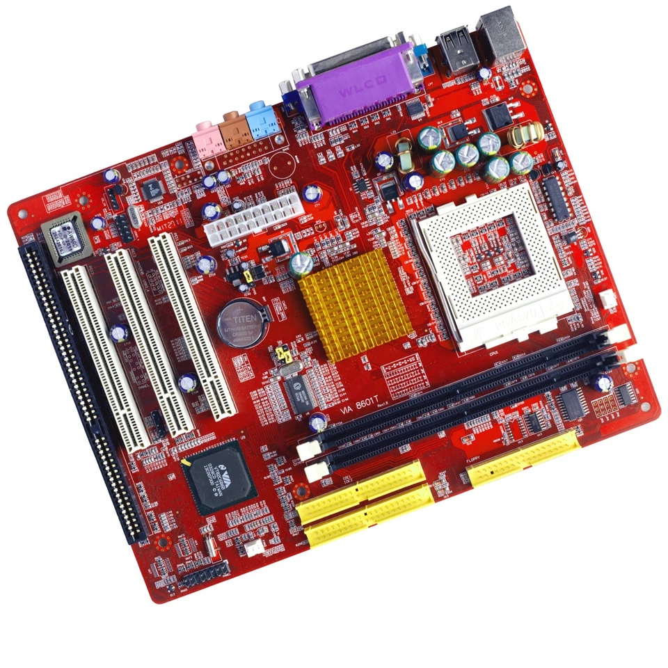 V8601T ISA Mainboard,PCI Motherboard,VIA 8601 8601T,ISA Slot Industrial Computer - Image 3 of 4