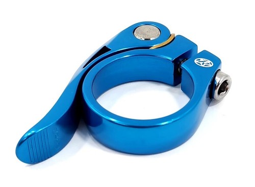 Reverse Components Quick Release Bicycle Seatpost Clamp 34.9mm, Aluminum, Blue - Picture 8 of 12