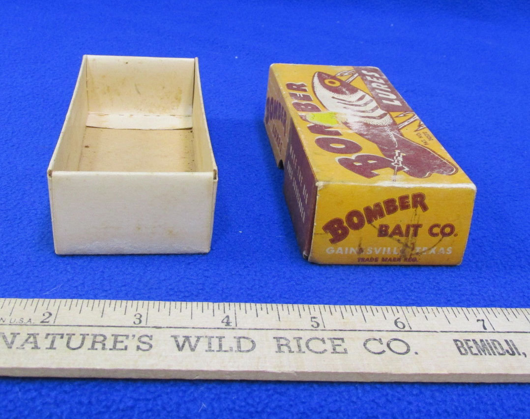 Bomber Lures Vintage Original Box NO LURE Cardboard w/ Paperwork
